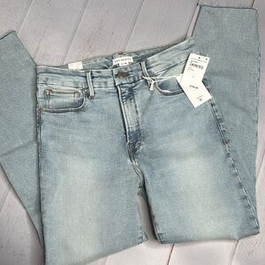 NWT - Good American Distressed High Rise Good Classic Jeans - Size 8 / 29